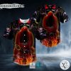 Red Dark Grim Reaper Monster Skull Baseball Jersey