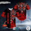 Red Flaming Sword Broken Dragon Skull Custom Baseball Jersey