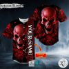 Red Rose Bloody Skull Custom Baseball Jersey