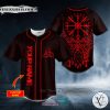 Red Vegvisir Viking Tattoo Custom Baseball Jersey