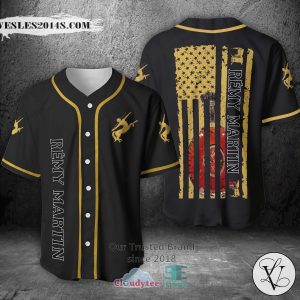 Remy Martin United States Flag black Baseball Jersey
