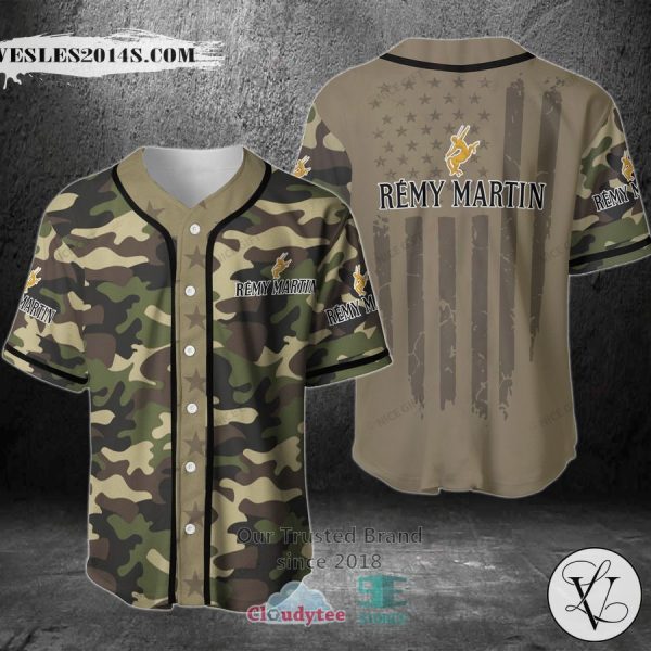 Remy Martin United States Flag green camo Baseball Jersey