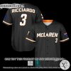 Ricciardo 3 Black Phantom Baseball Jersey