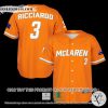Ricciardo McLaren 3 Orange Papaya Baseball Jersey