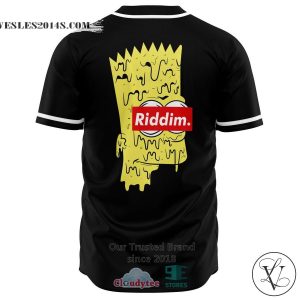Riddim Bart Simpson black Baseball Jersey