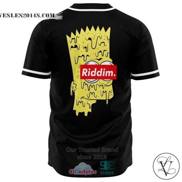 Riddim Bart Simpson black Baseball Jersey