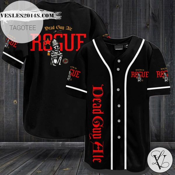 Rogue Ales Dead Guy Baseball Jersey – Black