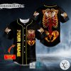 Rose Gold Infestation Skull Custom Baseball Jersey