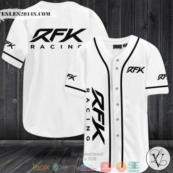 Roush Fenway Racing White Baseball Jersey