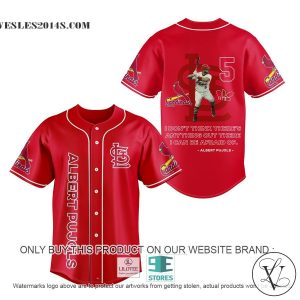 SLC Albert Pujols Quote Baseball Jersey