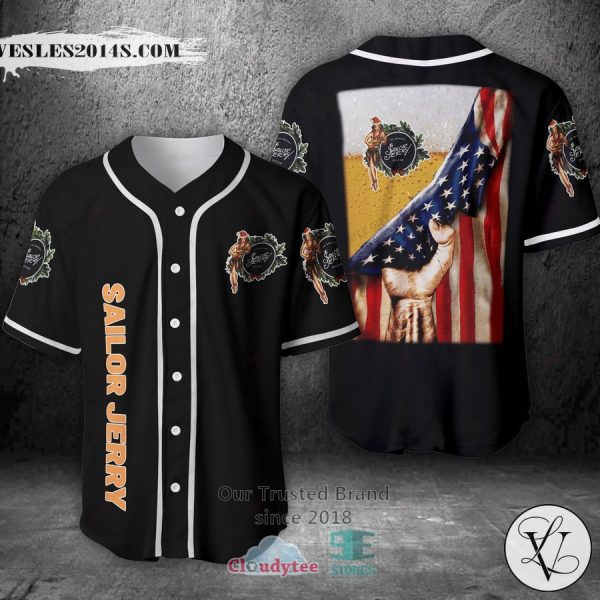 Sailor Jerry Beer United States Flag Baseball Jersey