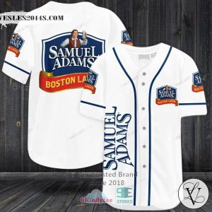 Samuel Adams Boston Lager logo white Baseball Jersey