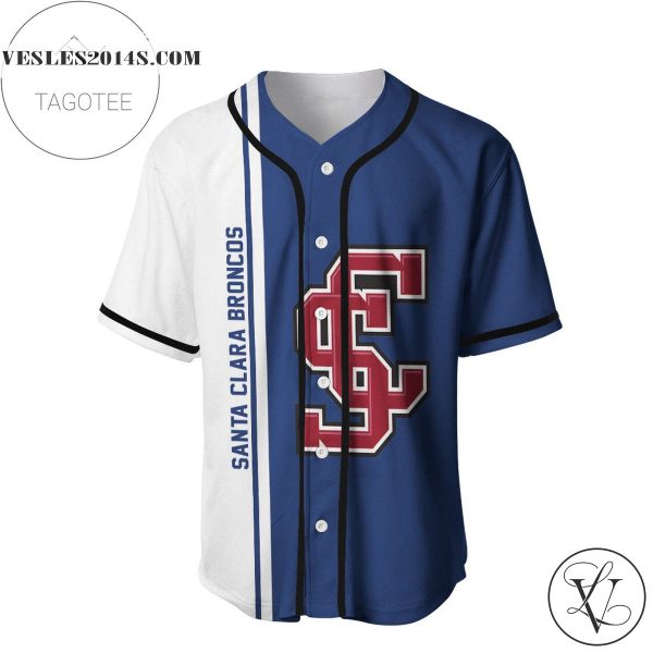 Santa Clara Broncos Baseball Jersey Half Style – NCAA