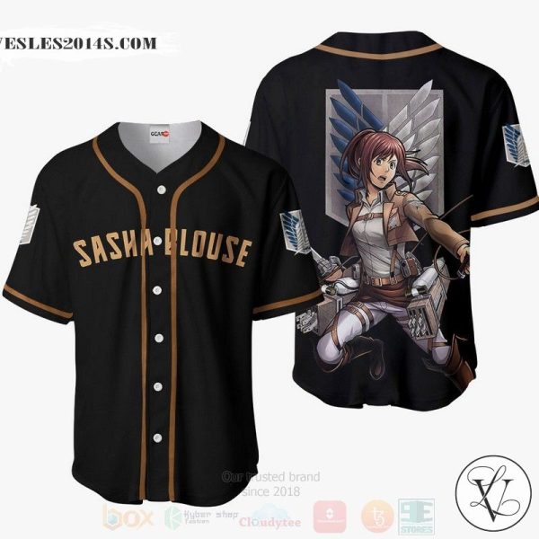 Sasha Blouse Attack On Titan Anime Baseball Jersey Shirt