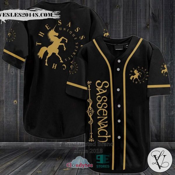 Sassenach logo black Baseball Jersey