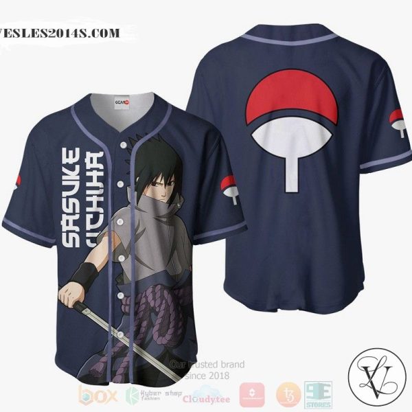 Sasuke Uchiha Naruto Anime Baseball Jersey