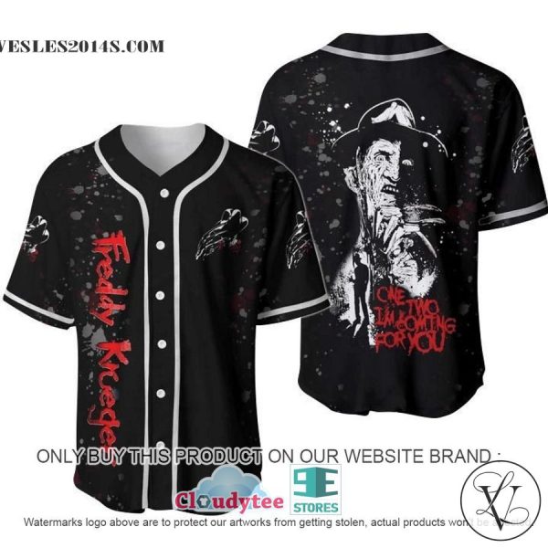 Scary Halloween Freddy Krueger Baseball Jersey