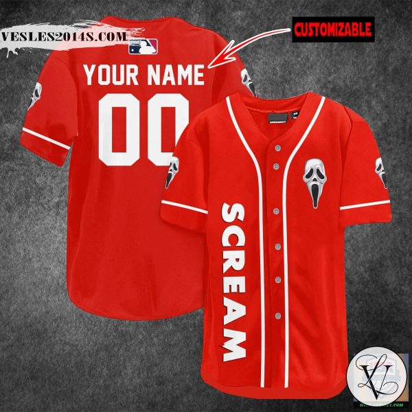 Scream Movie Personalized Baseball Jersey Shirt