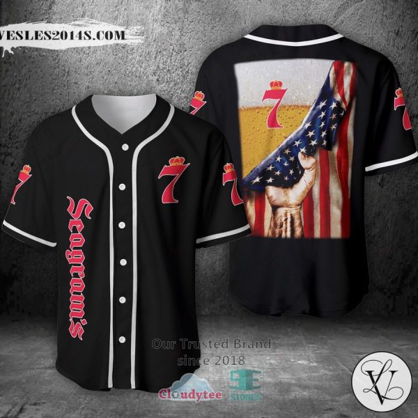 Seagram’s Beer United States Flag Baseball Jersey