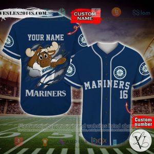 Seattle Mariners MLB Custom Baseball Jersey