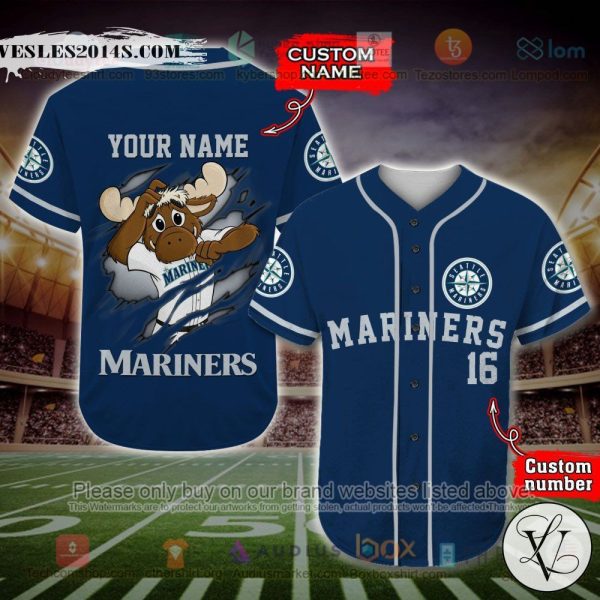 Seattle Mariners MLB Custom Baseball Jersey