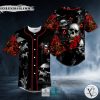 See Hear Speak No Evil Roses Skull Baseball Jersey
