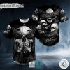 See No Evil Hear No Evil Speak No Evil Skull Baseball Jersey