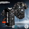 See No Hear No Speak No Evil Red Eyes Skull Custom Baseball Jersey