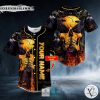 See No Hear No Speak No Evil Yellow Skull Custom Baseball Jersey