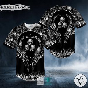 See No Hear No Speak No Skull Baseball Jersey
