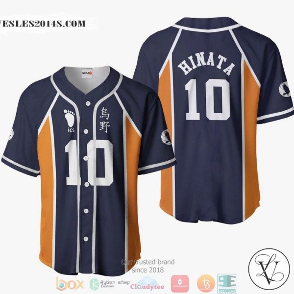 Shoyo Hinata Haikyuu Navy Baseball Jersey Shirt