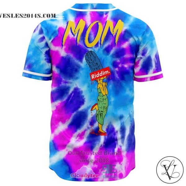 Simpson Riddim Mom tie dye Baseball Jersey