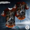 Skeleton Firer Biker Guilty Skull Baseball Jersey
