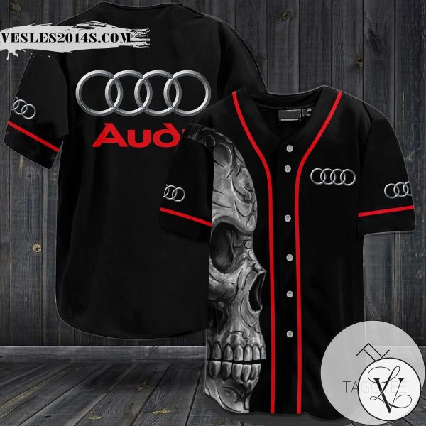 Skull Audi Logo Baseball Jersey Shirt