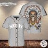 Skull Chief Native With Poleax Baseball Jersey