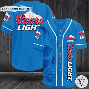 Skull Coors Light Baseball Jersey