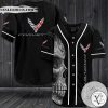 Skull Corvette Logo Baseball Jersey Shirt