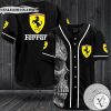 Skull Ferrari Logo Baseball Jersey Shirt