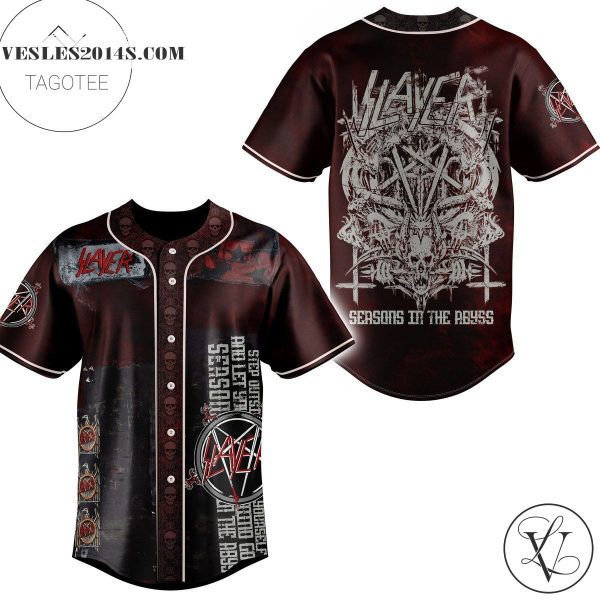 Slayer Band Baseball Jersey 3d All Over Printed