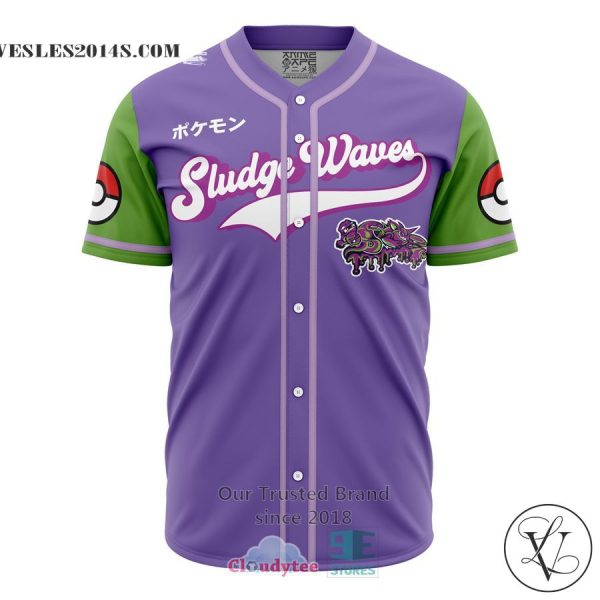 Sludge Waves Pokemon Baseball Jersey
