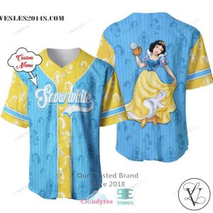 Snow White And The Seven Dwarfs Snow White Custom Name Baseball Jersey Shirt