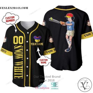 Snow White And The Seven Dwarfs Snow White Personalized Baseball Jersey Shirt