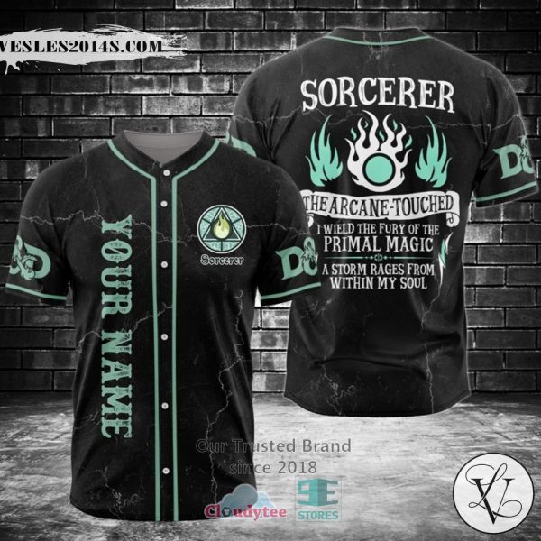 Sorcerer The Arcane Touched Custom Name Baseball Jersey