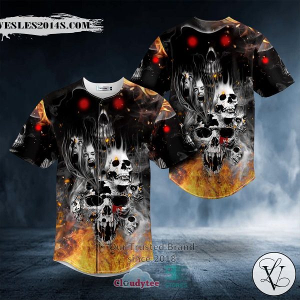 Soul Eater Screaming Crack Monster Skull Baseball Jersey