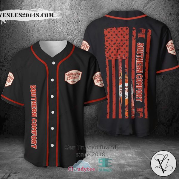 Southern Comfort United States Flag black red Baseball Jersey