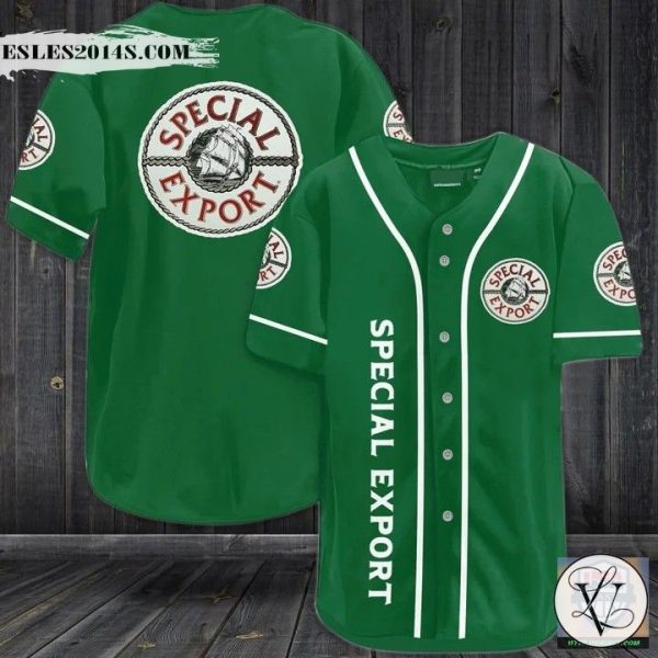 Special Export Beer Green Baseball Jersey Shirt