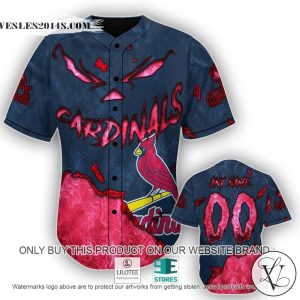 St. Louis Cardinals Blood Personalized Baseball Jersey