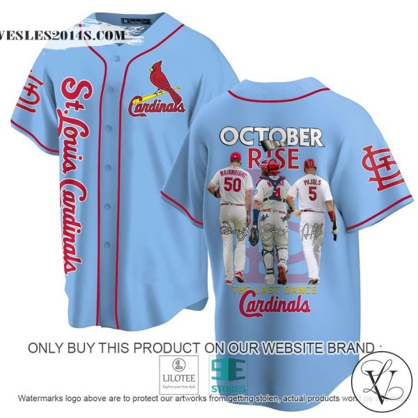 St. Louis Cardinals October Rise The Last Dance Cardinals blue Baseball Jersey