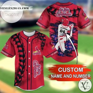 St. Louis Cardinals Personalized Name Number Baseball Jersey Shirt – MLB