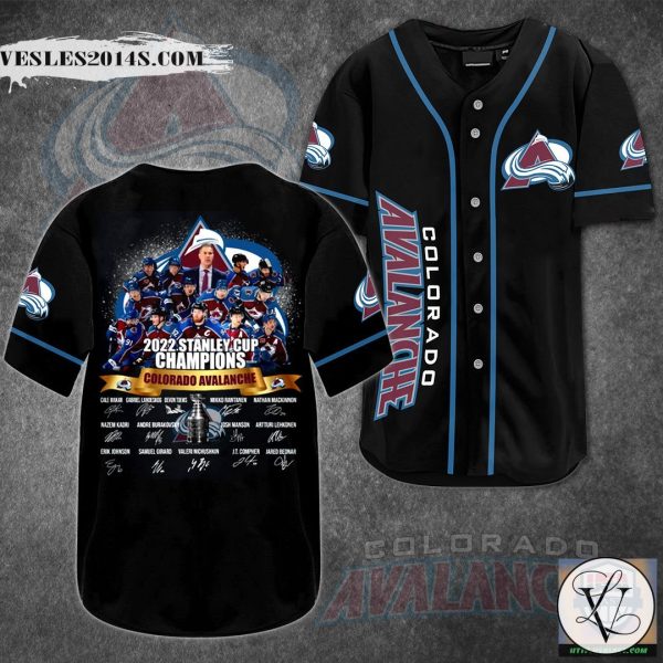 Stanley Cup Champions Colorado Avalanche NHL Baseball Jersey Shirt